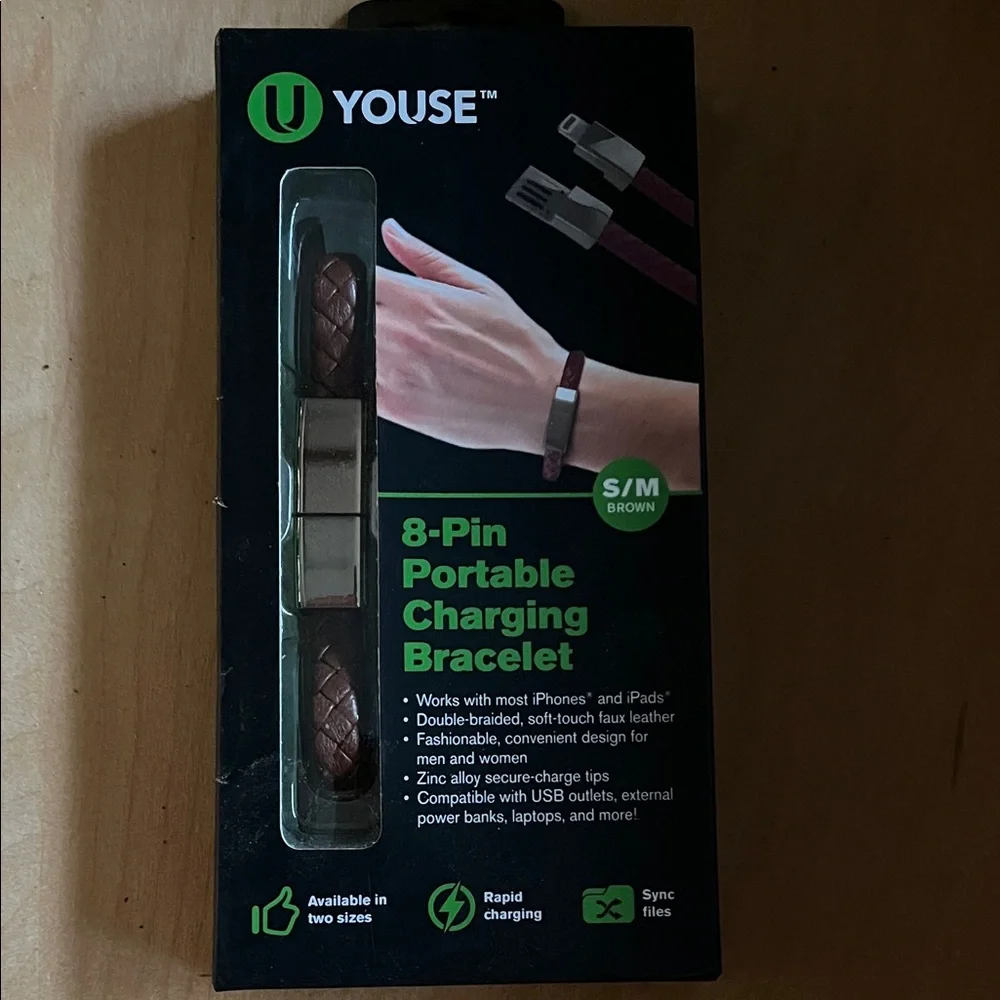 Brown Portable Charging Bracelet